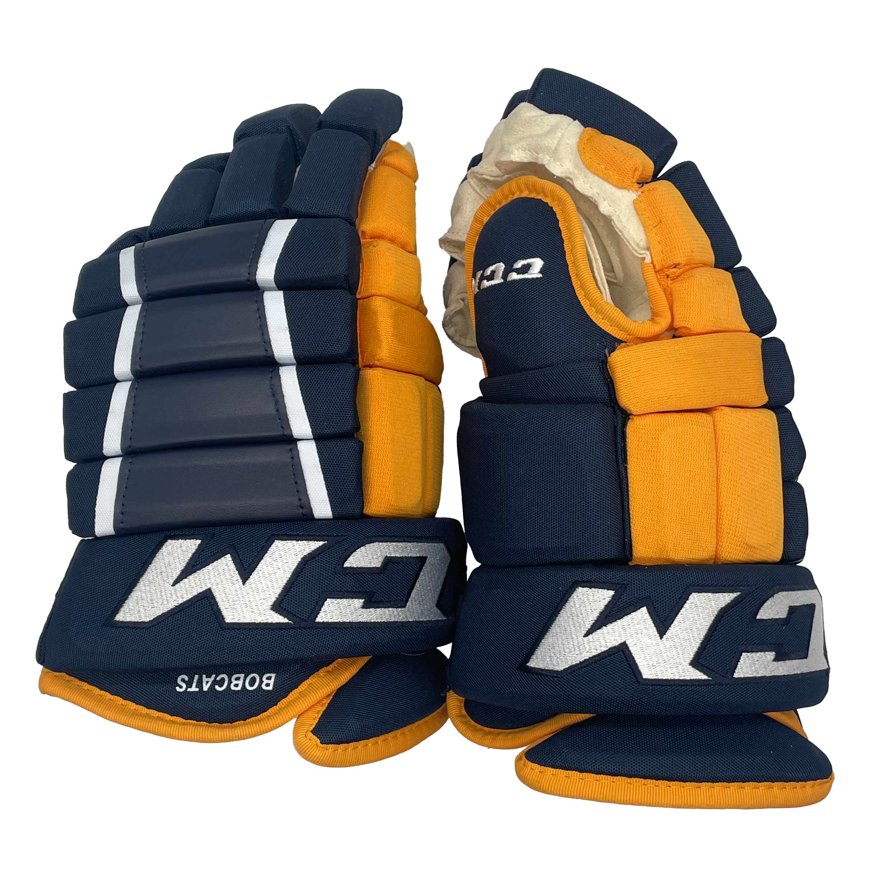 CCM HG97XP - Gant NCAA Pro Stock (bleu marine/jaune)